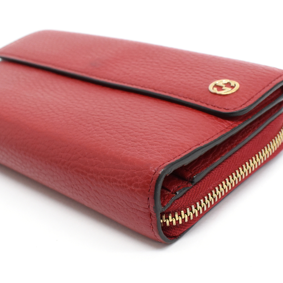 Gucci Long Wallet Interlocking G Leather Red - Picture 5 of 9